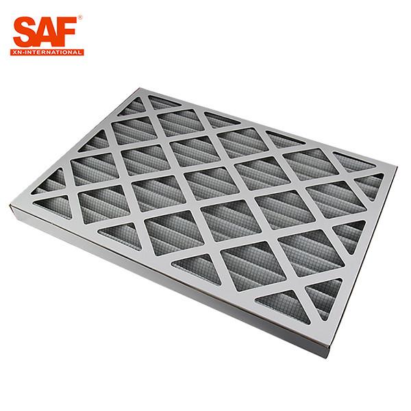 Cardboard Frame Flat Panel Air Filter , Commercial HVAC Filters G4 Efficiency