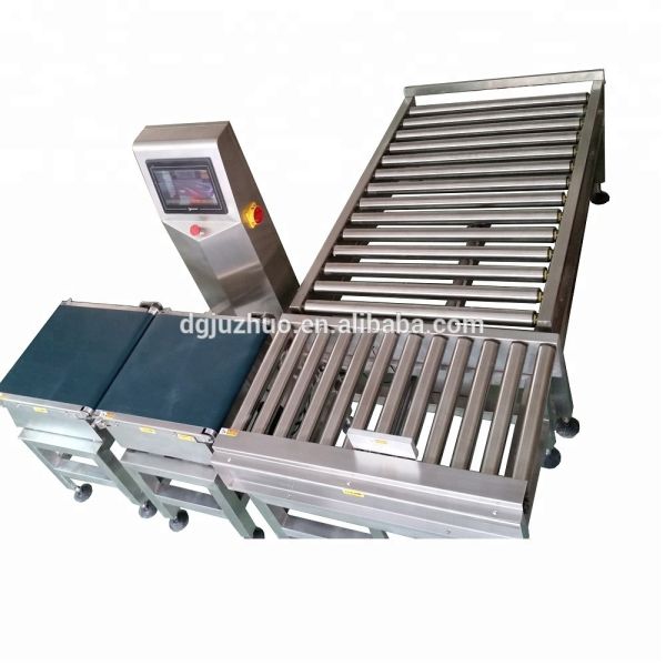 Compact Touch Screen Conveyor Checkweigher PLC Controlled Weight Checking System JZ-W25kg