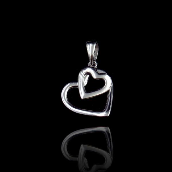 Pure 925 Plain Silver Pendant Round / Lucky Clover Shape Jewelry