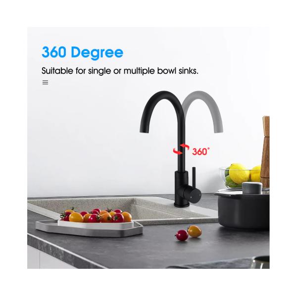 Bidet Spouts Kitchen Faucet Hot Cold Water Mixer Tap with Classic Gooseneck Swivel Spout
