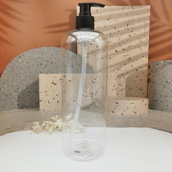 32oz 1000ml 28/410 Neck Plastic PET Bottle With Pump Sprayer Trigger For Shampoo