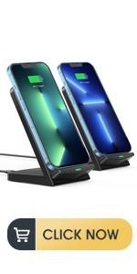 Carregador Wireless [2 Pack],15W Fast Wireless Charging Stand, Carregador Wireless Compatível com iPhone 15/15 Plus/15 Pro Ma