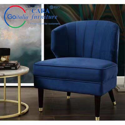 BB2013  Wholesale Home Furniture Soft Fabric Side Chair Wood Leg Luxury Nodic Velvet Home Chair Living Room