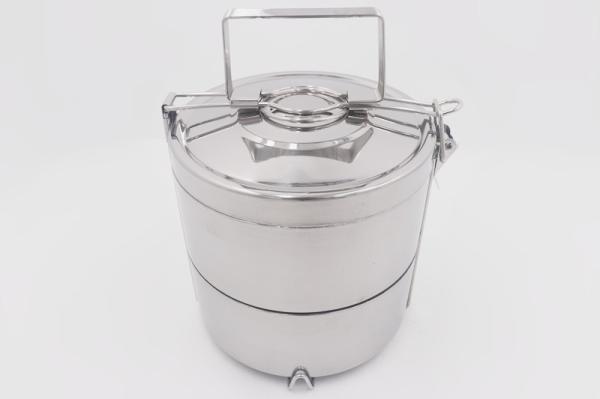 26cm 2/3/4/5-Tier Best selling food basket mirror polishing stainless steel tiffin box carrier stackable bento lunch box