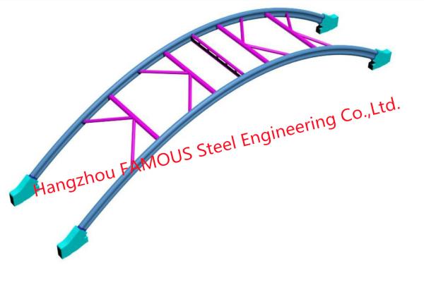 Prefabricated Metal Bridge Construction Steel Tube Structure Tied Arch Bridge Suspension Steel Bridge