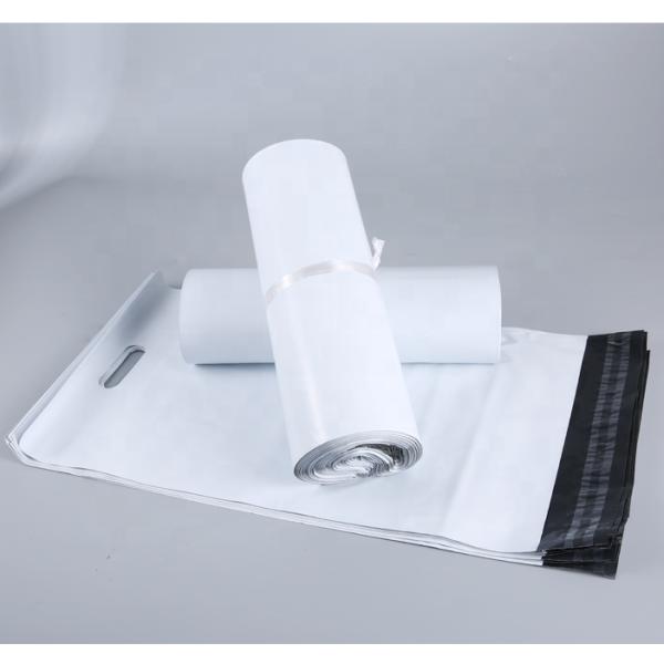 Double Glue Poly Mailer Bag White Biodegradable Shipping Bags Tear Resistant