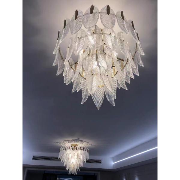 Modern Hotel Lighting Dining Room Luxury Glass Chandeliers Crystal Pendant Lamp Led For Home Decor Weding Lighting