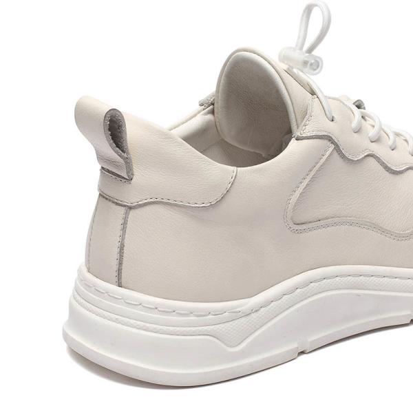 Anti Odor Euro 42size White Genuine Leather Sneakers Rubber Outsole