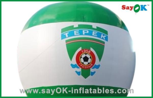 Grande balão inflável branco e verde, balão inflável da propaganda
