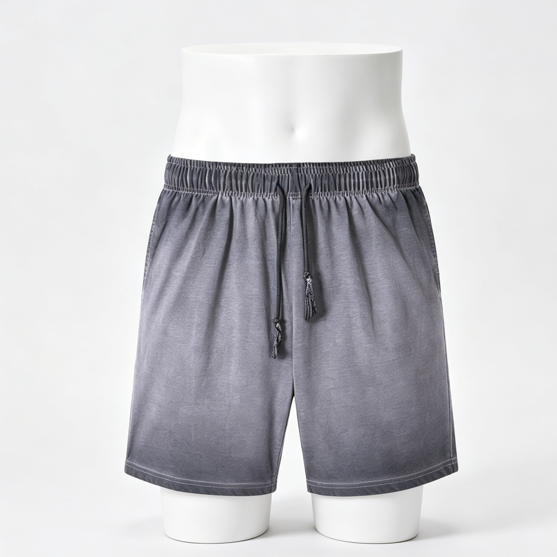 Vintage 100% Cotton Mens Shorts Mid Stretch Knee Length Casual Shorts 300GSM Heavyweight 5 Pocket