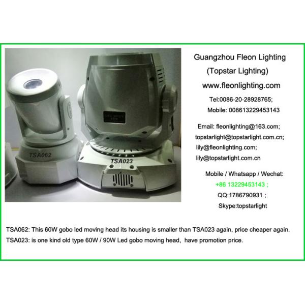 2019 New Cheap 60W Led Gobo Moving Light White Color Shell For Wedding / Church / Club Disco Party