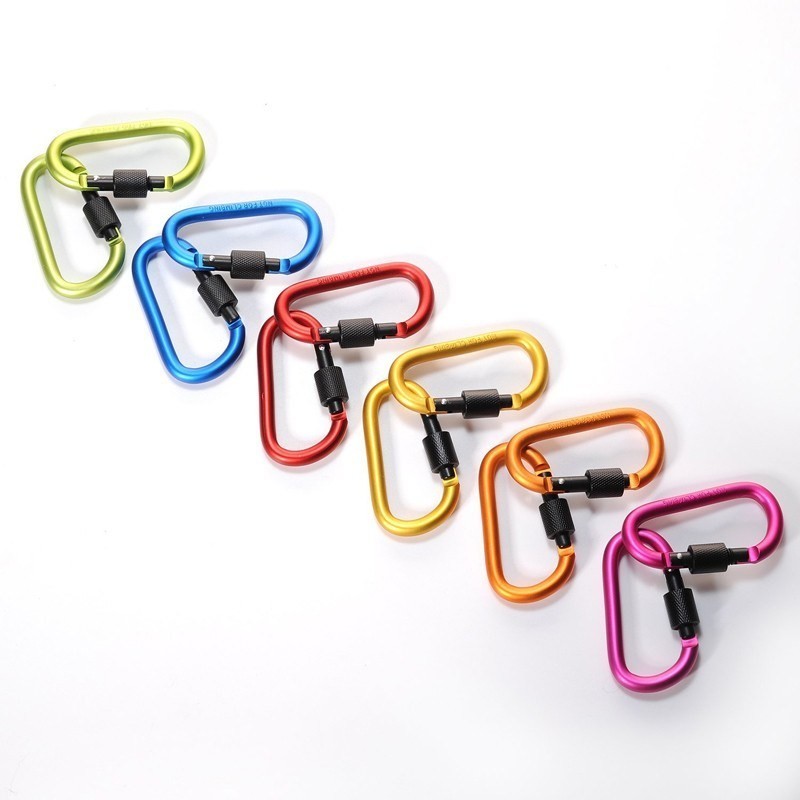 8cm Aluminum Spring Snap Hook Carabiner D Shape Clip for Package Gross Weight 0.025kg