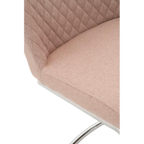 Linen Fabric 440mm 980mm 10KGS Stainless Steel Frame Dining Chairs