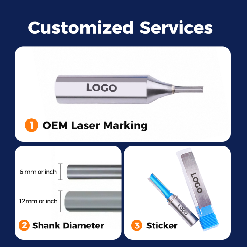 Lamboss Custom Wood Cutting CNC Router Bit for Router Table Woodworking Cove Bit Bearing Milling Cutter 70HRC