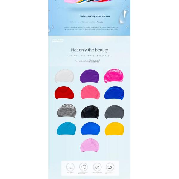 Bonnet de natation en silicone bonnet de natation confortable bonnet de natation élégant 50g/55g/65g