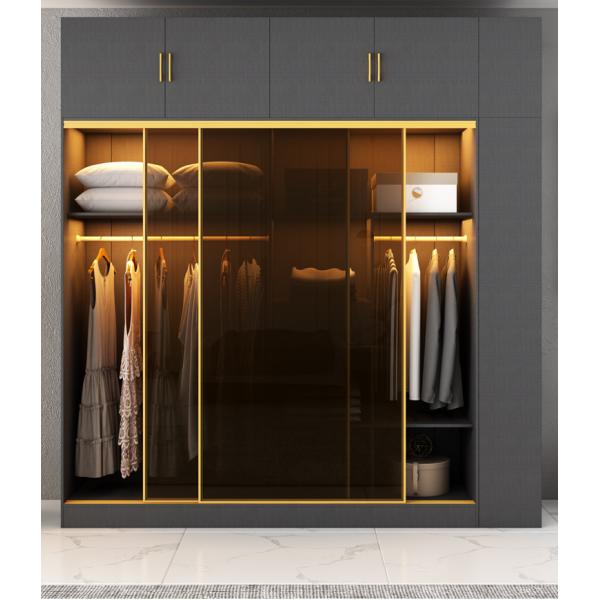 Modern Wooden Cabinet Sliding Door Bedroom Closet Wardrobe with E1 Manufactured Wood