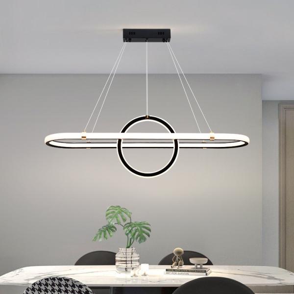LED 92W / Três cores Negro Lustreiro de restaurante Suave e confortável