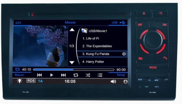 Ouchuangbo multimedia gps stereo navi for Audi A4 2002-2008 steering wheel control SD USB