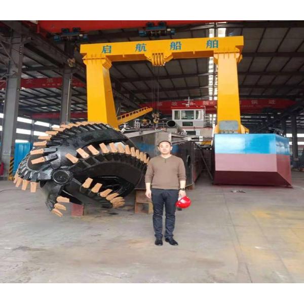 Electric Motor Hydraulic Cutter Suction Dredger with Anchor Boom