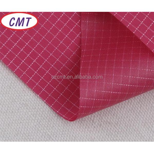 200D PU Coated Double Colors Waterproof Grid Nylon Oxford Fabric with Customized Color