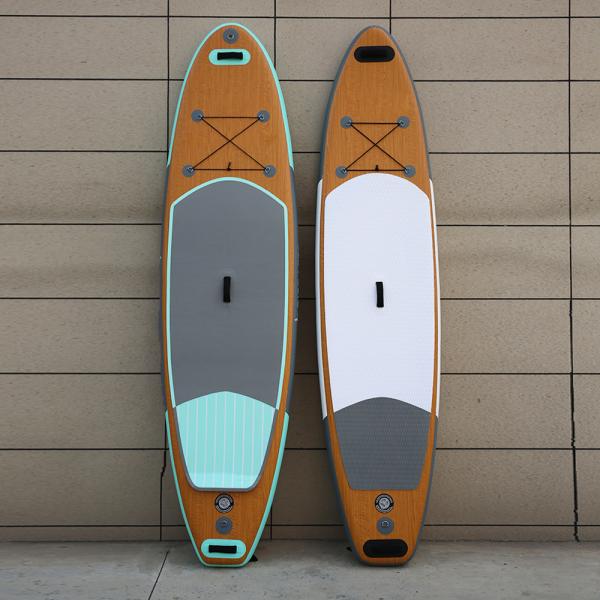 Wood Grain Sup Board Surfboard Adult Stand Up Surfboard Water Ski Water Board Inflatable Paddle Board