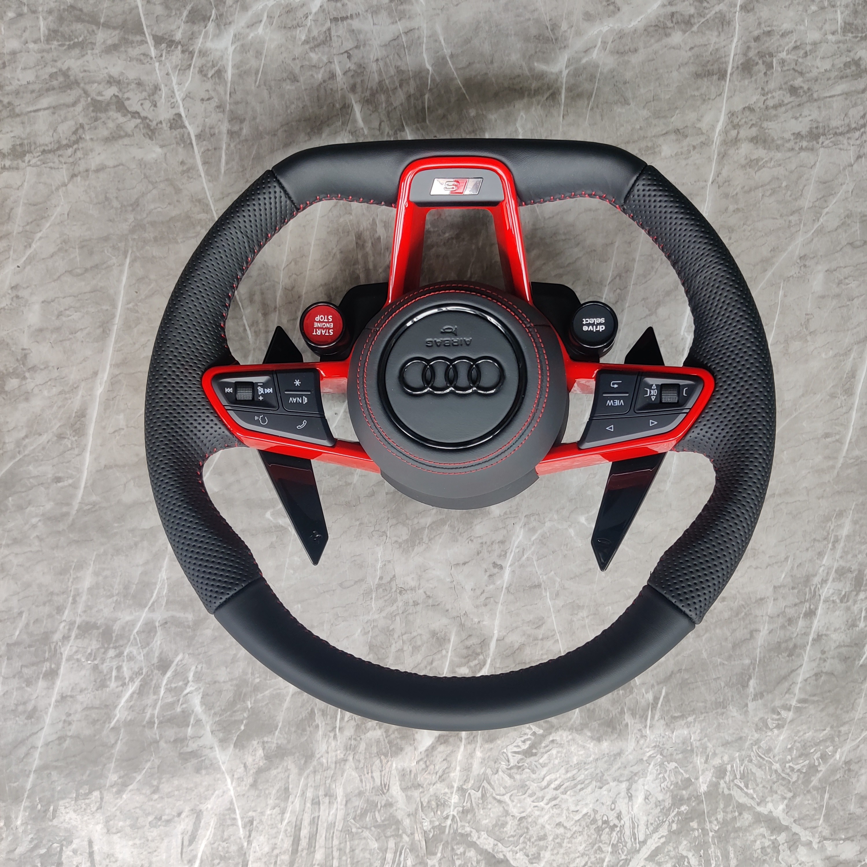 Audi Red Multi-Function Steering Wheel Perfect for A3 A4L A5 A6L A7 A8 Q5 Q3 Series