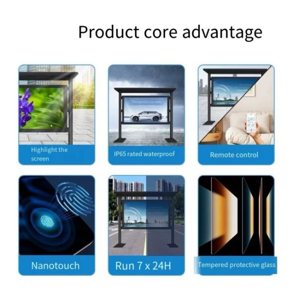 75 Inch Waterproof Outdoor Lcd Screen with SDK and API digital signage open source network lcd display