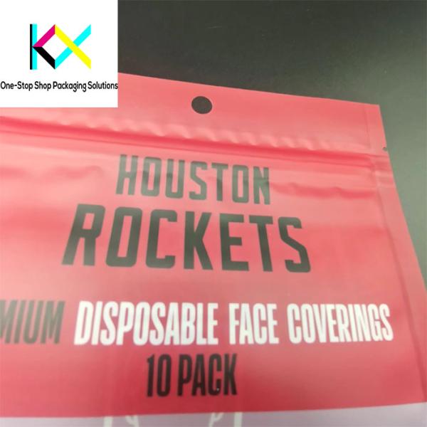 Facial Mask Medical Products Packaging Flat Zipper Medical Device Pouches OEM