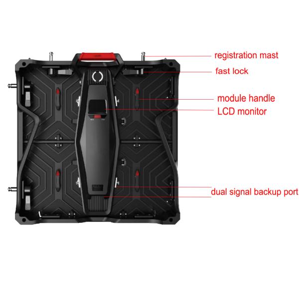 Die Cast Cabinet Outdoor Rental LED Display , Curved LED Video Screen P3.91 P4.81 P6.25