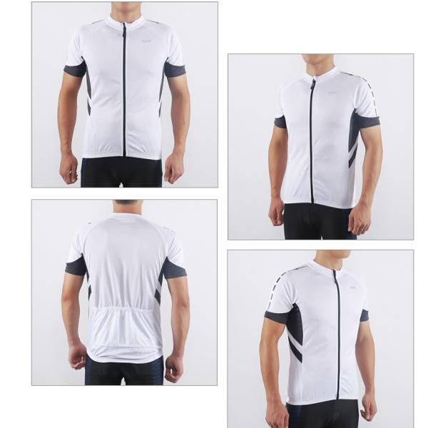 Activewear Breathable людей покрывает задействуя рукав краткости Джерси велосипеда с 3 задними карманами