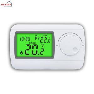 Blue Backlight Boiler Room Non-programmable Thermostat with Heat OFF Switch and Temperature Adjustment 5 To 35 Degrees Celsius in 0.5 Degree Steps
