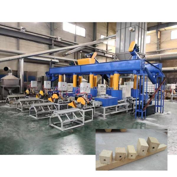 Máquina automática de fabricação de patas de paletes de blocos de madeira de 15 kW para produção de paletes euro