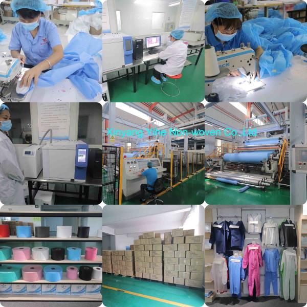 Blood Repellent Sms Material For Gowns Polypropylene SMS Non Woven Fabric Waterproof Biodegradable SMS Tela