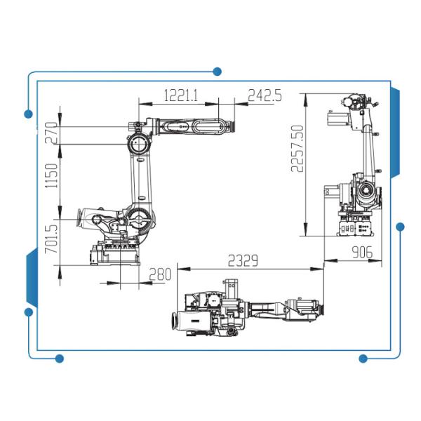 6 Axis Robot China Industrial Palletizing Robot GBS210-K2650 With Gripper