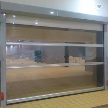 Porta de persiana rápida de alta qualidade da China Portas de rolo rápidas de aço galvanizado transparente de alta qualidade