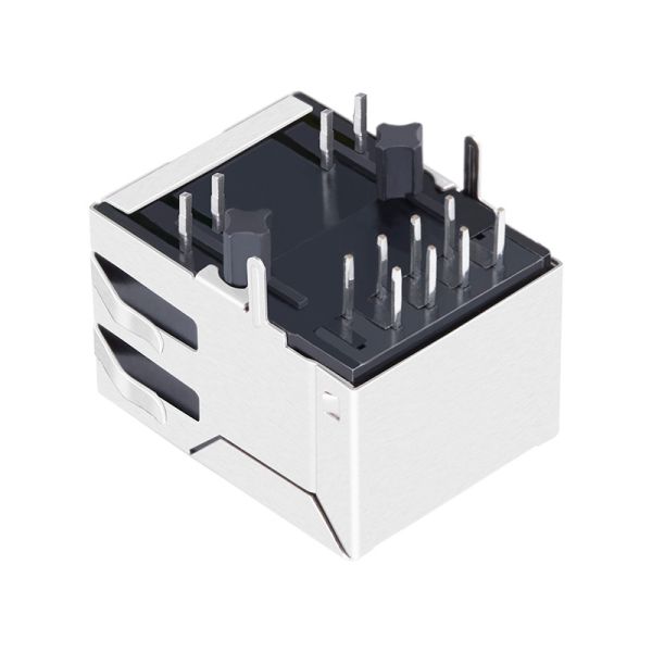 LPJ4013EDNL 10/100 Base-T RJ45 Magnetic Jack With LED & EMI Shielding