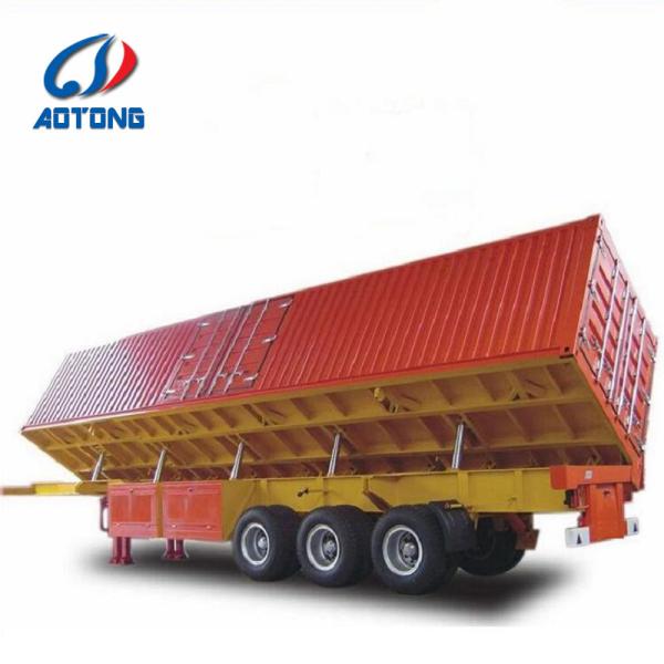2 3 4 Axle Tractor Semi-Trailer with Side Tipping Dump Truck and Hydraulic Cylinder