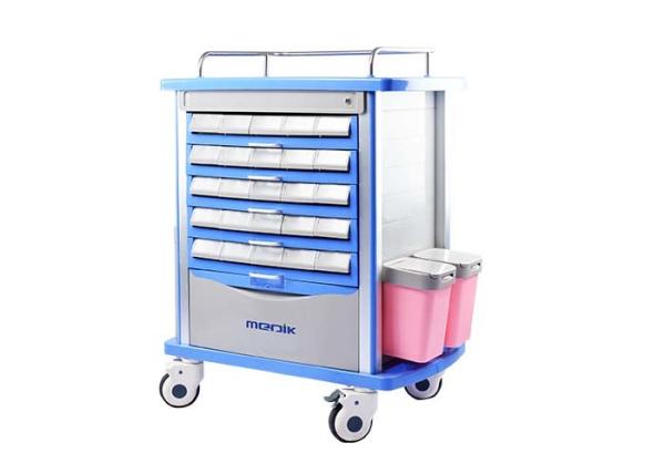 Carro médico removível Multifunction para a medicina distribuidora com o interno dividido