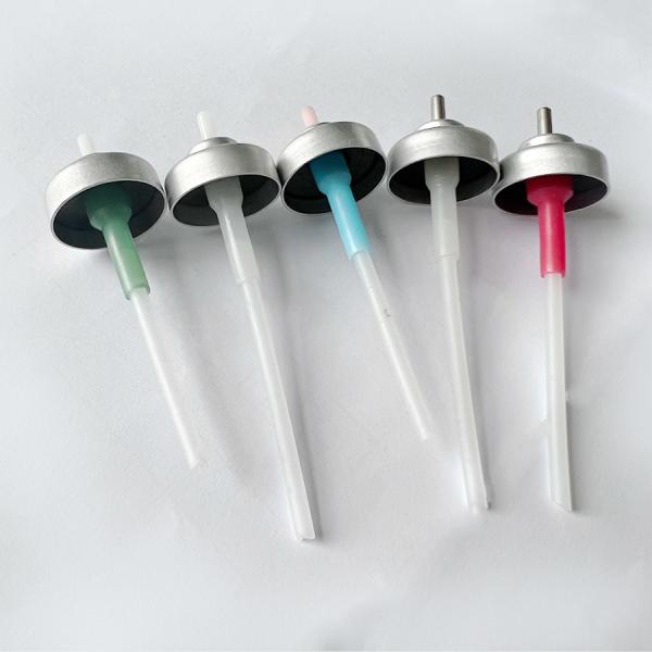 Válvula de aerosol medida resistencia química 20 mm para latas de aerosol de cuidado personal