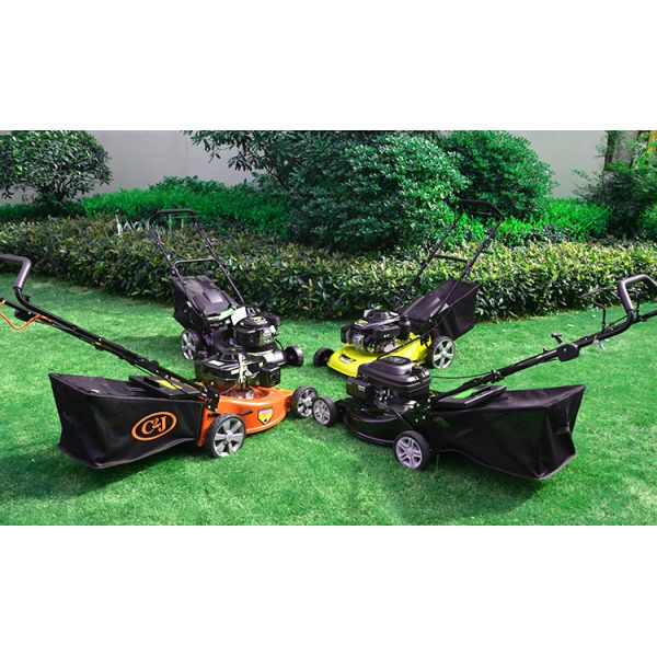 2-Stroke Manual Cordless Diesel Lawn Mower 196cc Engine Industrial Grade Hand Push with Grass Box Feature