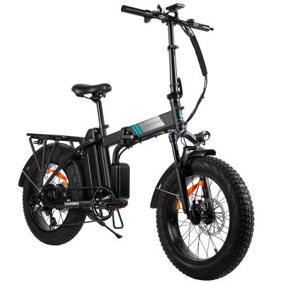 0.5KW Fat Tire Electric Folding Bike , 180kg Safe Load Folding Fat Tire Ebike
