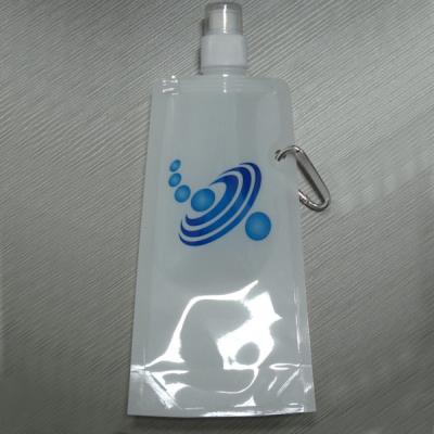 Recyclable Collapsible Water Bag non-toxic,16 oz Foldable Water Bottle
