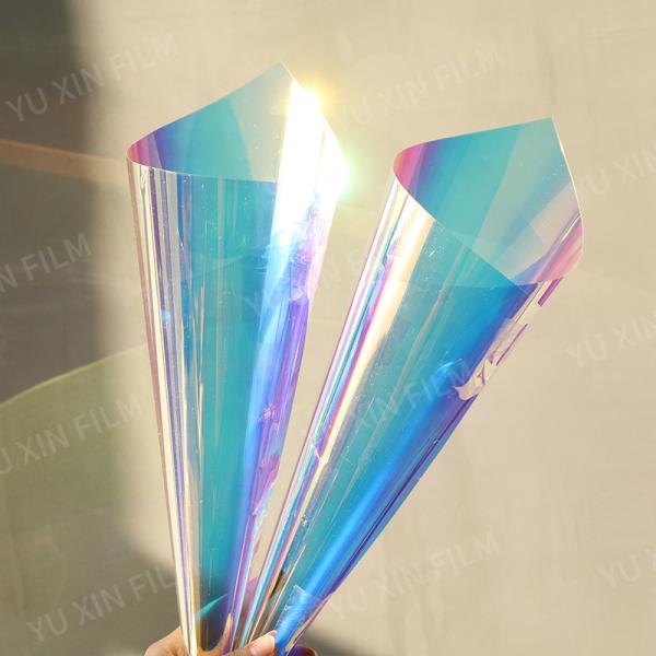 Colorful Rainbow Building Dichroic Iridescent Film Dazzling Reflective Tint OEM