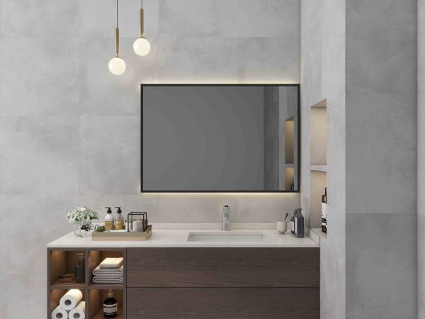 Luz de espejo de tocador inteligente moderno con sensor de movimiento, función de memoria e iluminación ajustable para maquillaje y aseo