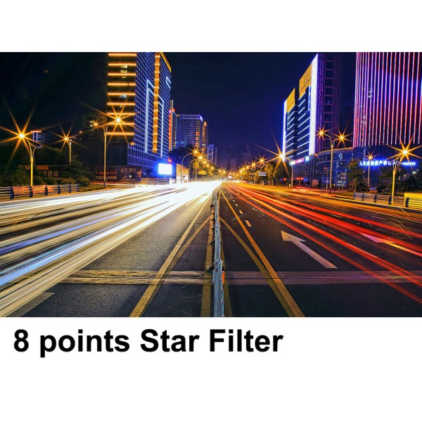 Waterproof Special Effect Lens Filter Rotatable 8 Points Star Filter With Multi Layer Coating