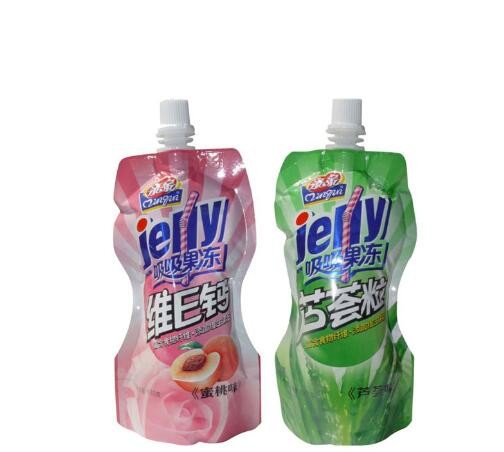 Custom Size Standing Up PET Exquisite Printing Pastic Spout Bags