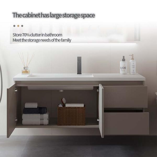 Environmentally Hanging Bathroom Vanity 2 Drawers Wall Mounted