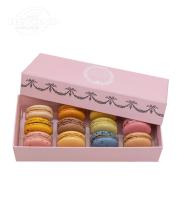 Produits alimentaires macarons français boîtes à gâteaux et biscuits emballage en carton recyclé