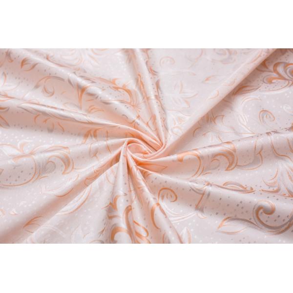 Foldable Recycled 70g/M2 Polyester Tricot Fabric With White Flower Print