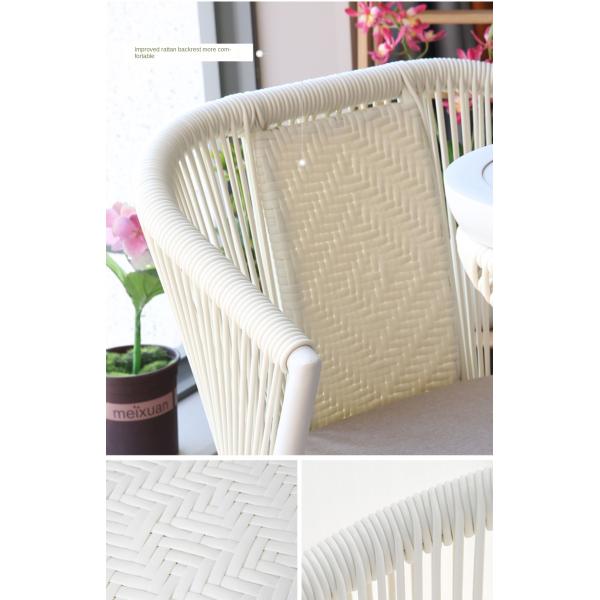 Soft Doll Cotton Cushion Contemporary Style 3Piece Outdoor Patio Table and Chair Set